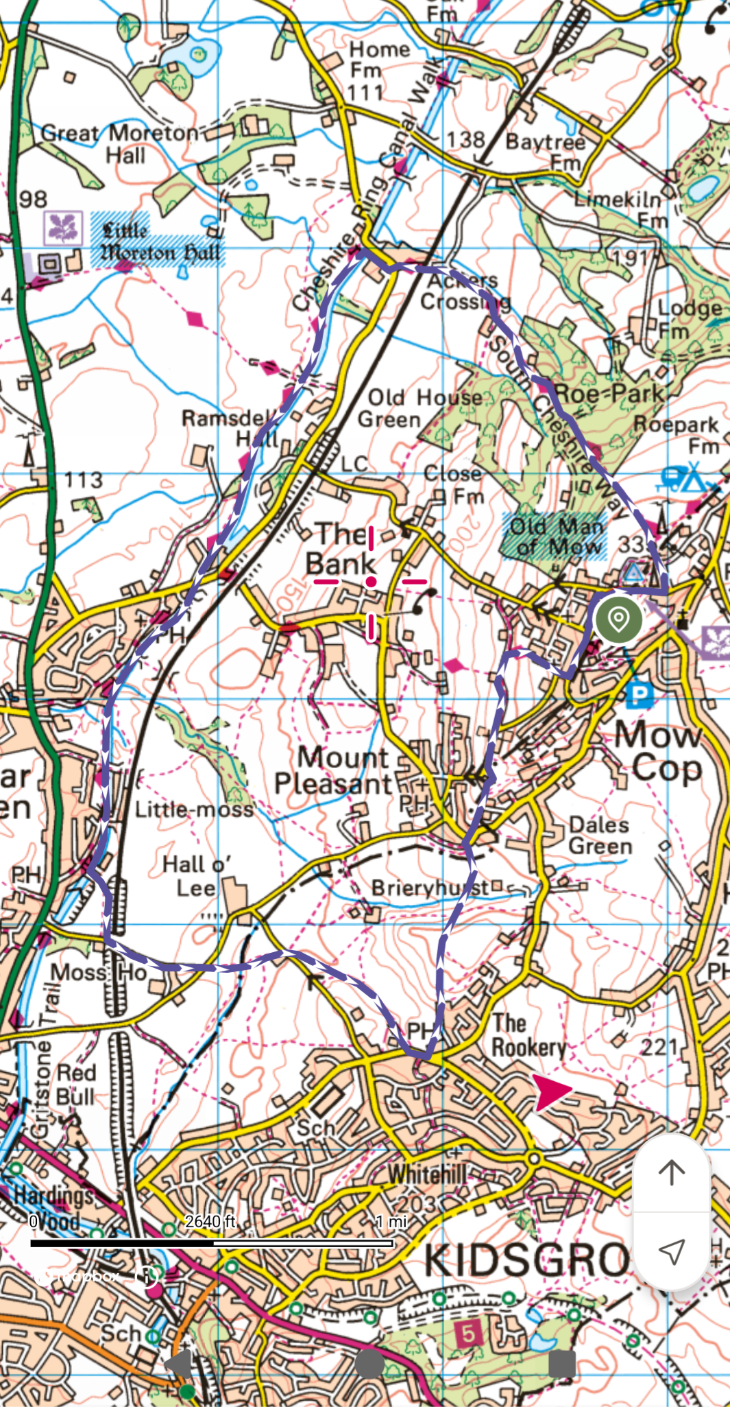 Mow Cop Circular from Kidsgrove